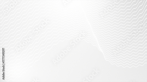 White color digital cyber wavy design abstract pattern geometrical loop able background