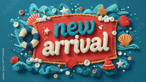 Flat Vector Festive Banner Design: New Arrival Typography for Holiday E-commerce Marketing