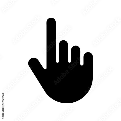 Hand and Finger Gesture on White Background.