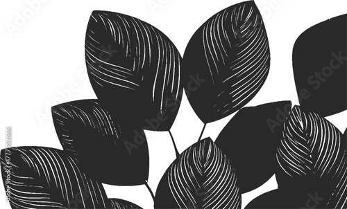 chic black floral silhouettes seamless pattern on soft beige background for elegant botanical design