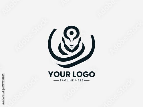 Wise businessman in meditation pose representing knowledge balance and modern business leadership vector illustration