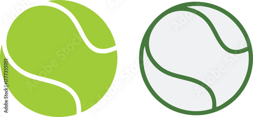 Two Green Tennis Balls Design