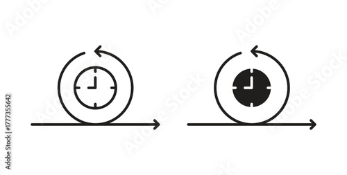 Agile icon with glyph and line. black vector icons for Web UI