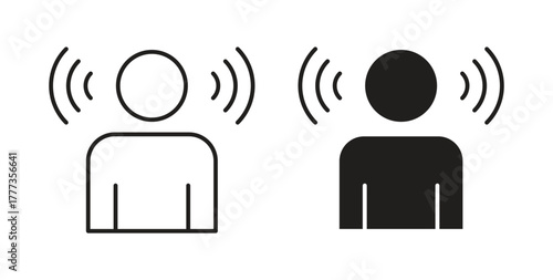 Brand awareness icon with glyph and line. black vector icons for Web UI