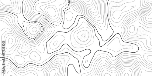 Abstract diagram discovery topographic map banner texture background. Modern design with White background with topographic wavy pattern design.paper texture Imitation of a geographical map shades
