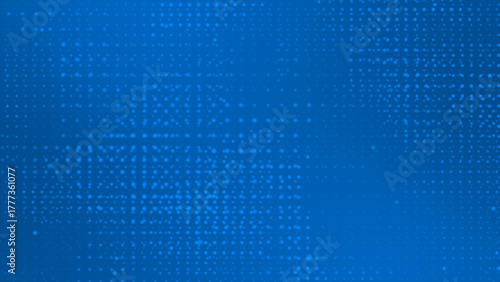 Royal blue color hi-tech circular dots design simple and elegant loop able half tone pattern on black background