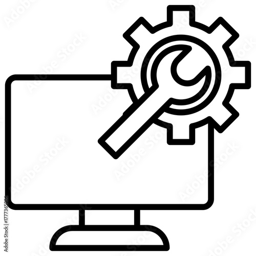 It Support Outline Icon