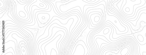 Abstract topographic map background seamless contour line pattern for geographic banner or science presentation