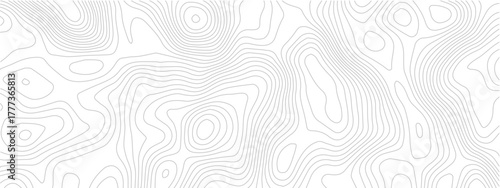 Abstract topographic map background seamless vector pattern of contour lines for cartography and terrain elevation concepts