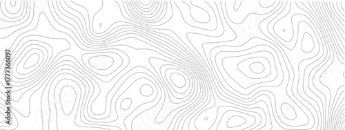 Abstract topographic map background seamless contour line pattern vector illustration for geography or cartography concepts