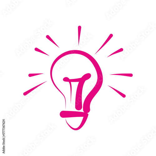 the light bulb icon is a sign of an idea in a comic