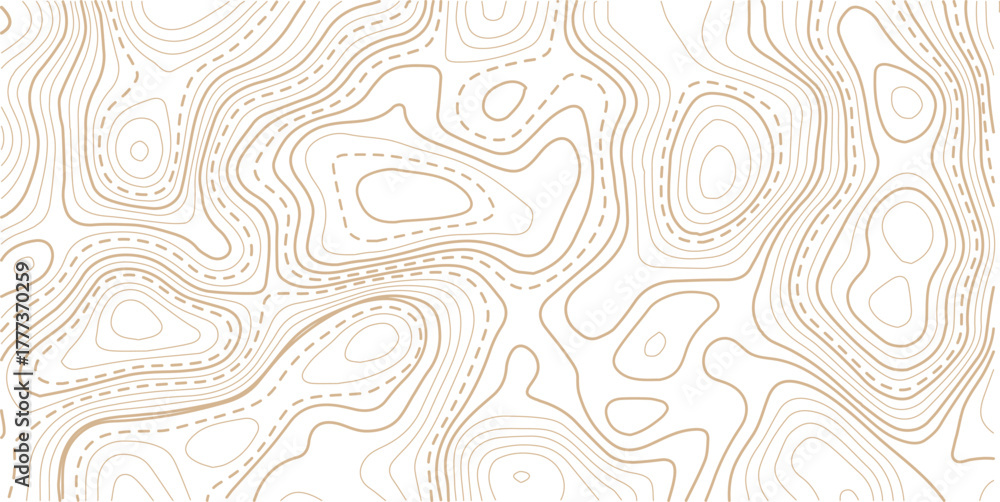 Fototapeta premium The topo contour or wallpaper. Mountain trail terrain or path. Vector illustration.Modern design with White background with topographic wavy pattern design.