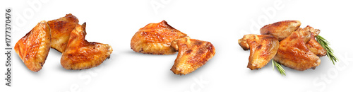 Photos crispy chicken wings inviting viewers with their golden-brown perfection and app