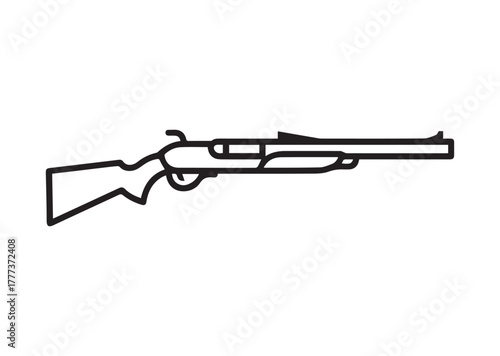 Shotgun Line art Vector design