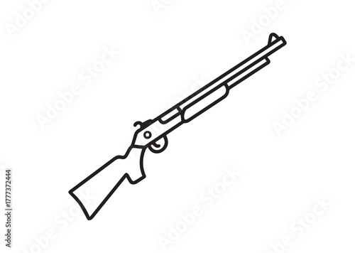 Shotgun Line art Vector design