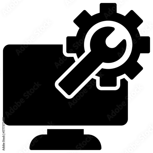 It Support Solid Icon