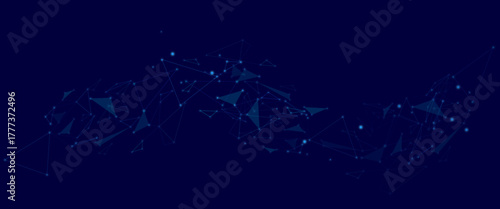 Abstract dark blue digital technology futuristic communication high tech concept background. global network technology concept.
