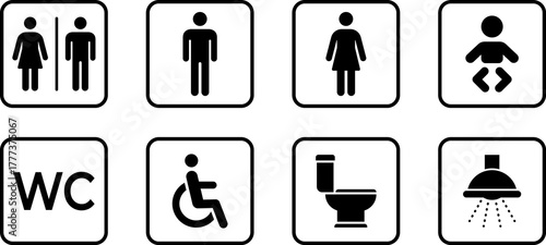 Obraz na plátne Toilet icon