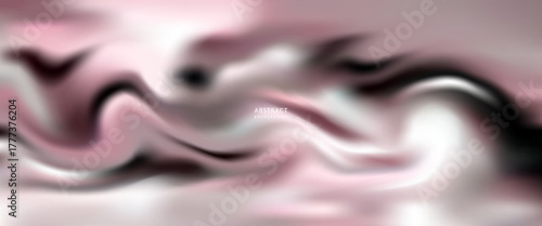Soft Pink Abstract Fluid Swirl Background With White And Black Highlights