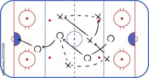 Canvas Print Hockey rink