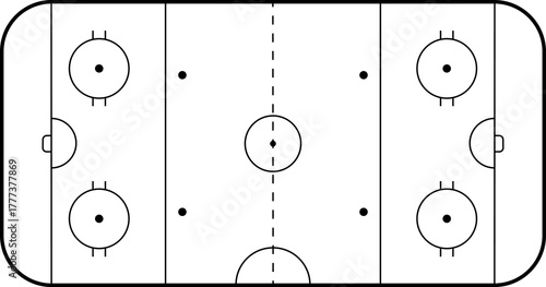Canvas Print Hockey rink