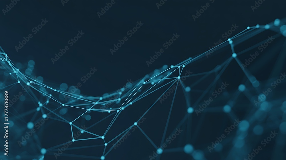 Fototapeta premium Interconnected nodes and lines abstract network