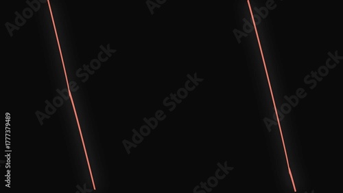 Neon Glowing Line Pattern Background Animation on Black Background- 4K