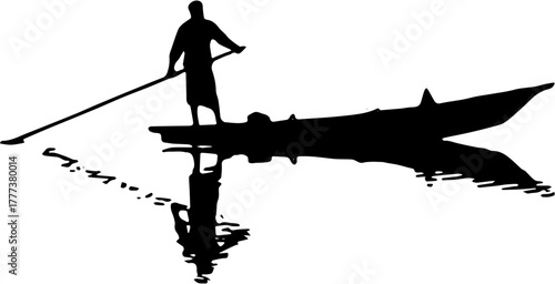 fishing in the sea vector illustration