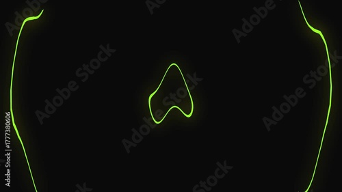 Neon Glowing Line Pattern Background Animation on Black Background- 4K