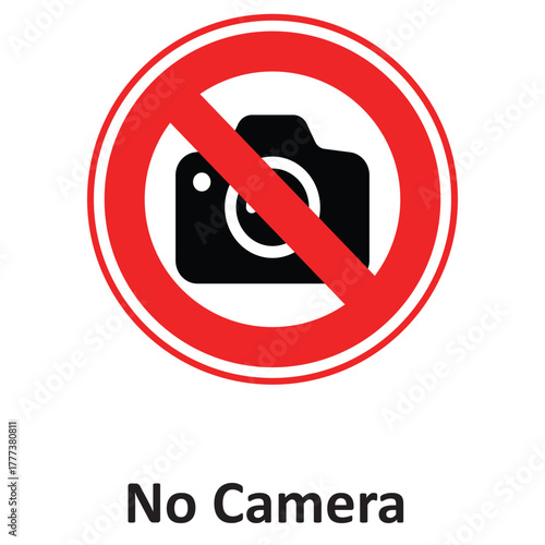 No Camera Vector icon which can easily modify or edit
