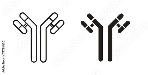 Antibody icon concept set. Simple icon collection