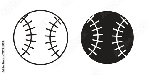 Baseball icon concept set. Simple icon collection
