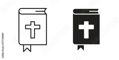 Bible icon concept set. Simple icon collection