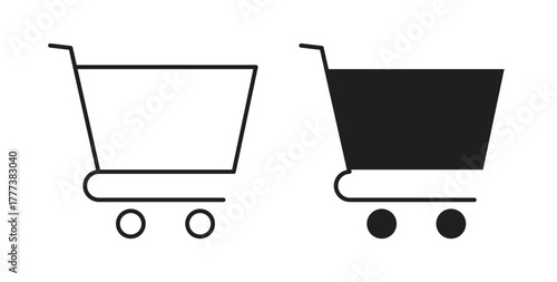 Cart icon concept set. Simple icon collection