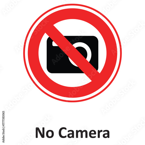 No Camera Vector icon which can easily modify or edit