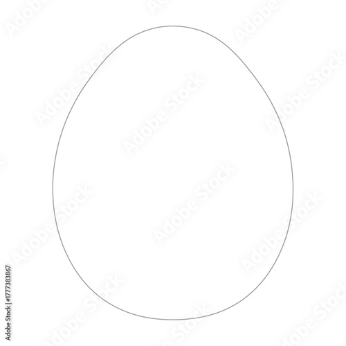 Minimalist egg illustration on white background design element isolated concept