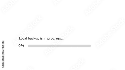 Process and progress of backing up local files on a software