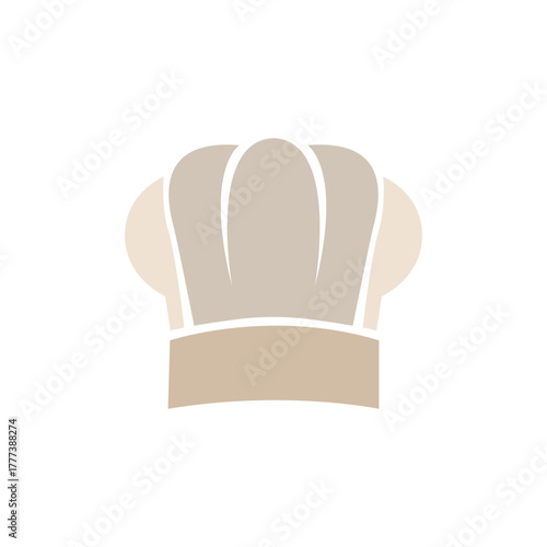 chef hat icon on white background, vector illustration