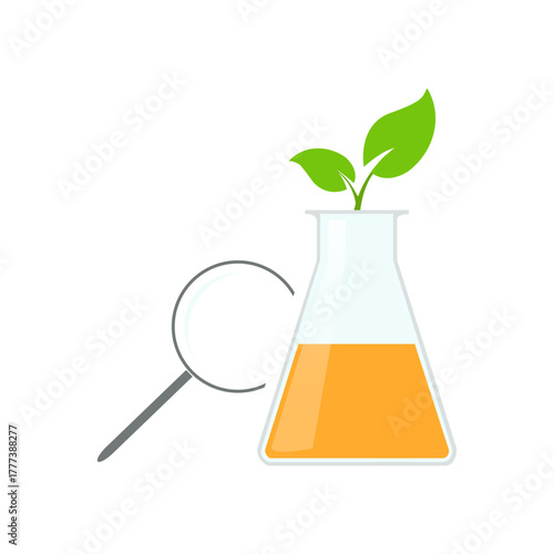 chemical research icon on a white background, vector illustration