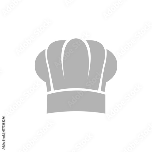 chef hat icon on white background, vector illustration