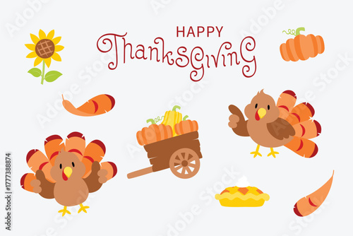 Thanksgiving turkey sticker