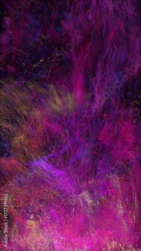 Looped Abstract Colorful Fluid Optical Fiber Particles Flow Background