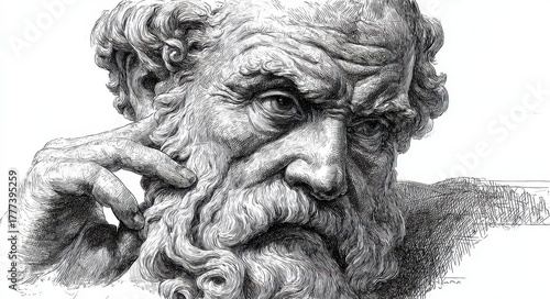 Heraclitus: Ancient Greek Philosopher's Inspirational Saying Engraved on Tablet
