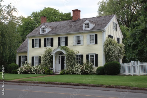 House Painting in Colonial Style. New England Fixer Upper Home Renovation