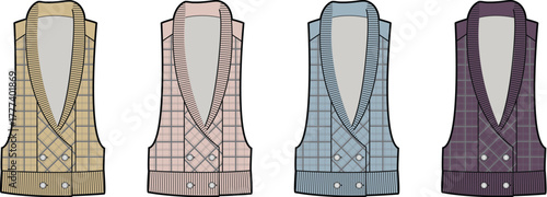 Stylish Waistcoats for Men A Collection of Four Dapper Vest Designs in Various Colors