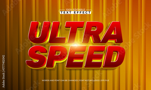 ultra speed editable motorsport text effect for flyer and logo
