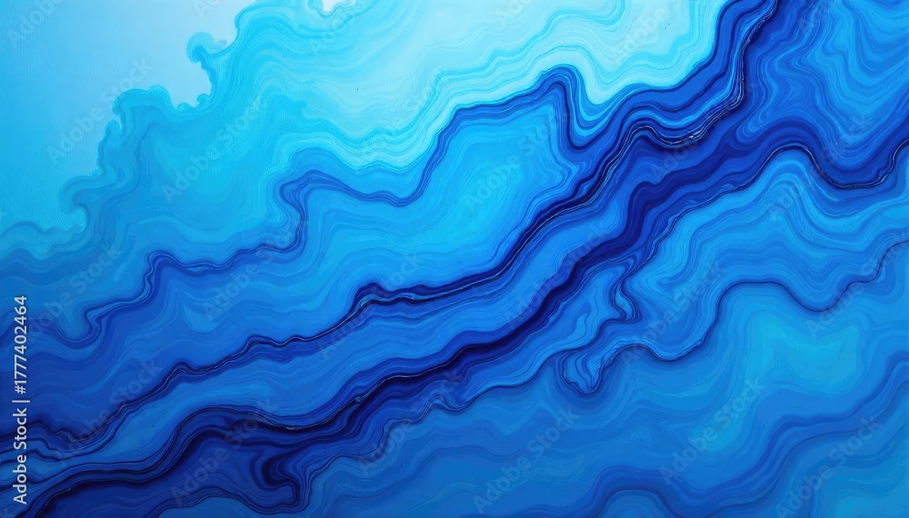 Fototapeta premium Abstract swirling blue paint texture, vibrant and dynamic, perfect for backgrounds or design elements Ideal for artistic projects, websites, and marketing materials , fluid, element
