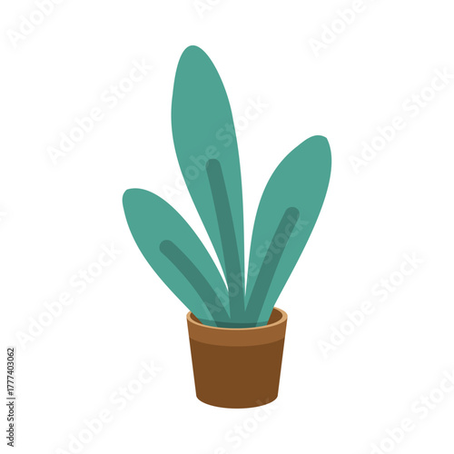 Illustration of Houseplant in Pot
