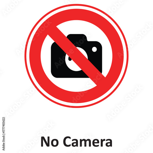 No Camera Vector icon which can easily modify or edit