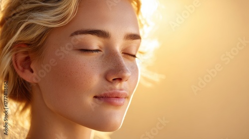 A close-up of a person radiating a glowing golden aura while deep in thought, symbolizing the power of manifestation.